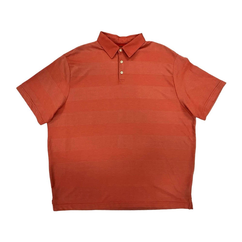 Mens TravelSmart Roundtree & Yorke Red & White 2 Pattern Weave XL Polo Shirt